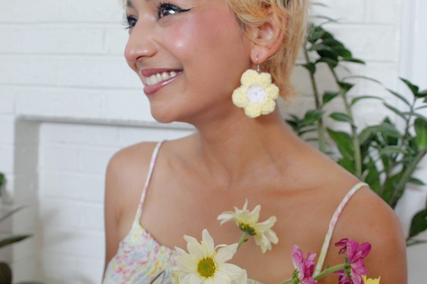 Crochet Flower Earrings