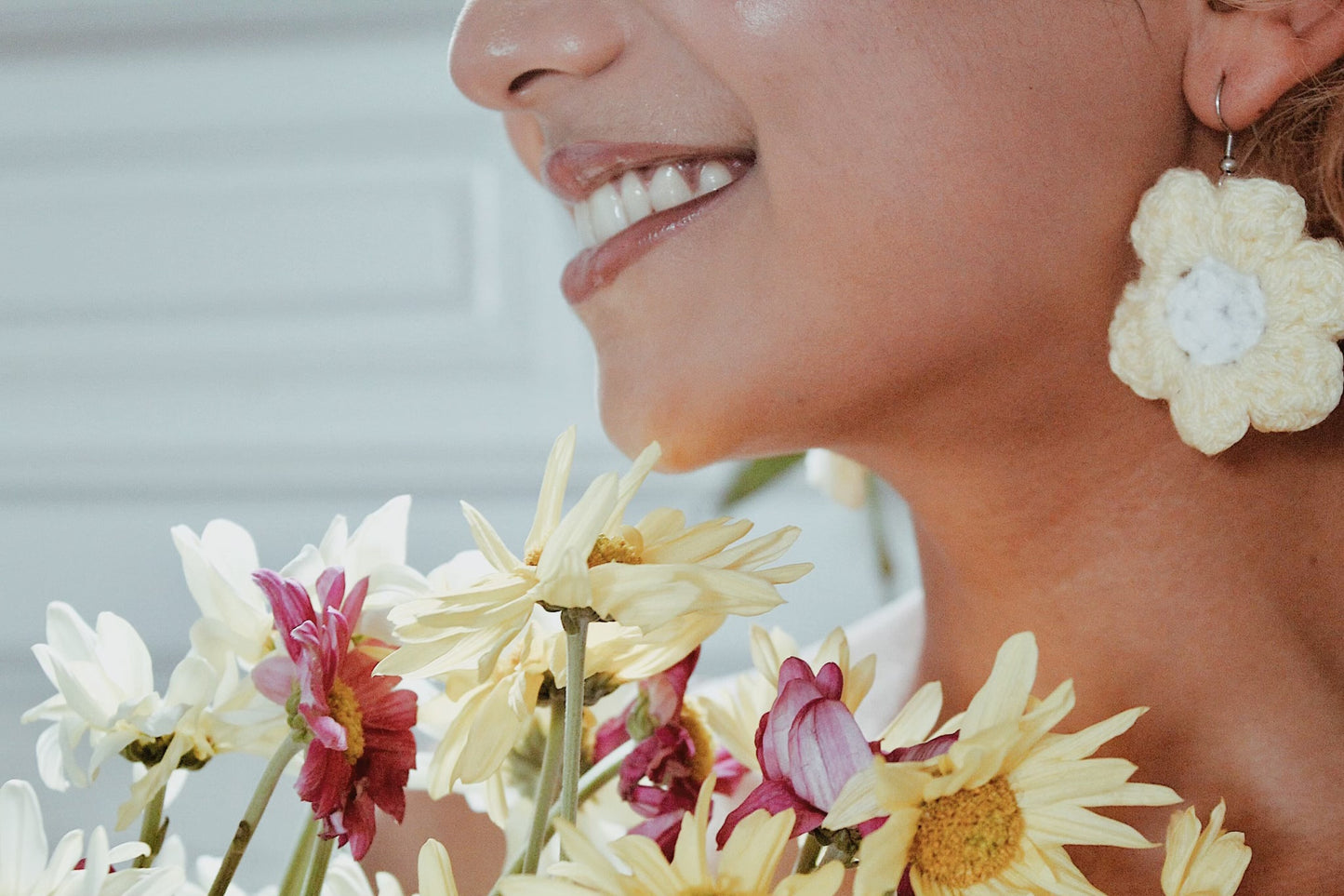 Crochet Flower Earrings