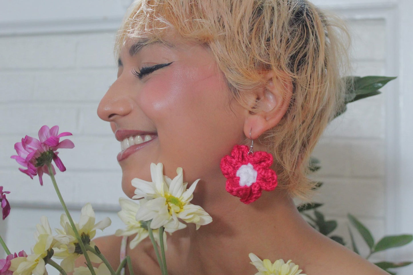 Crochet Flower Earrings