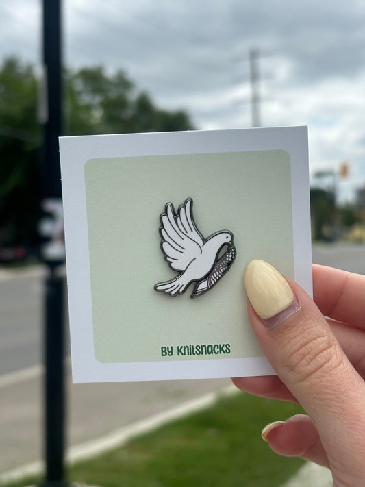 Kuffiyeh Dove Enamel Pin