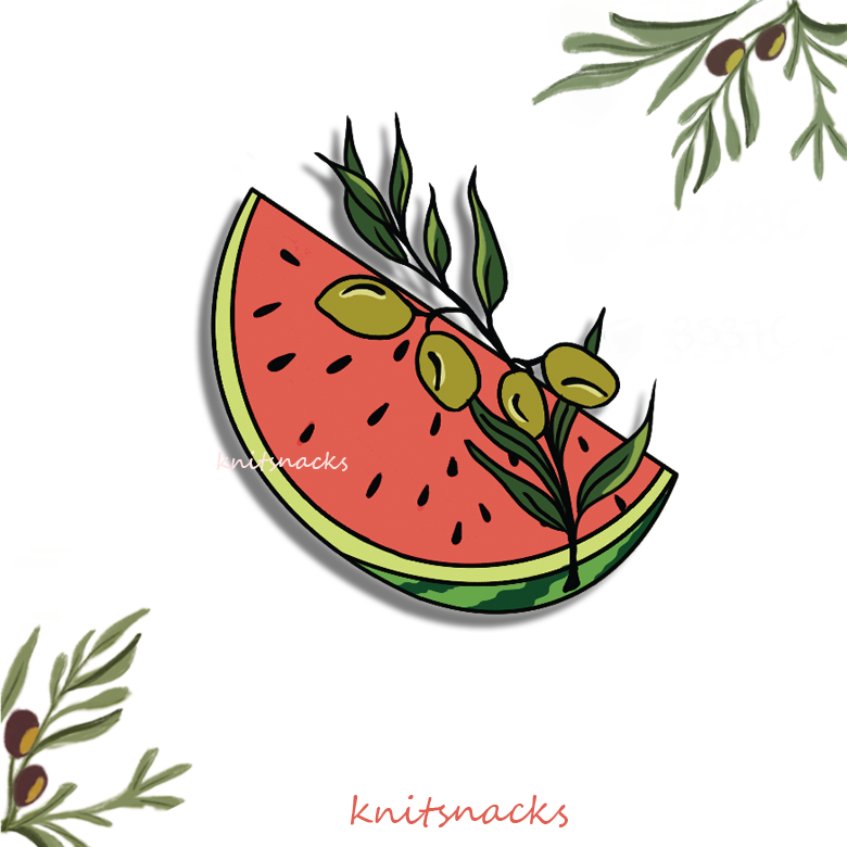 Enamel Pin - Watermelon x Olive